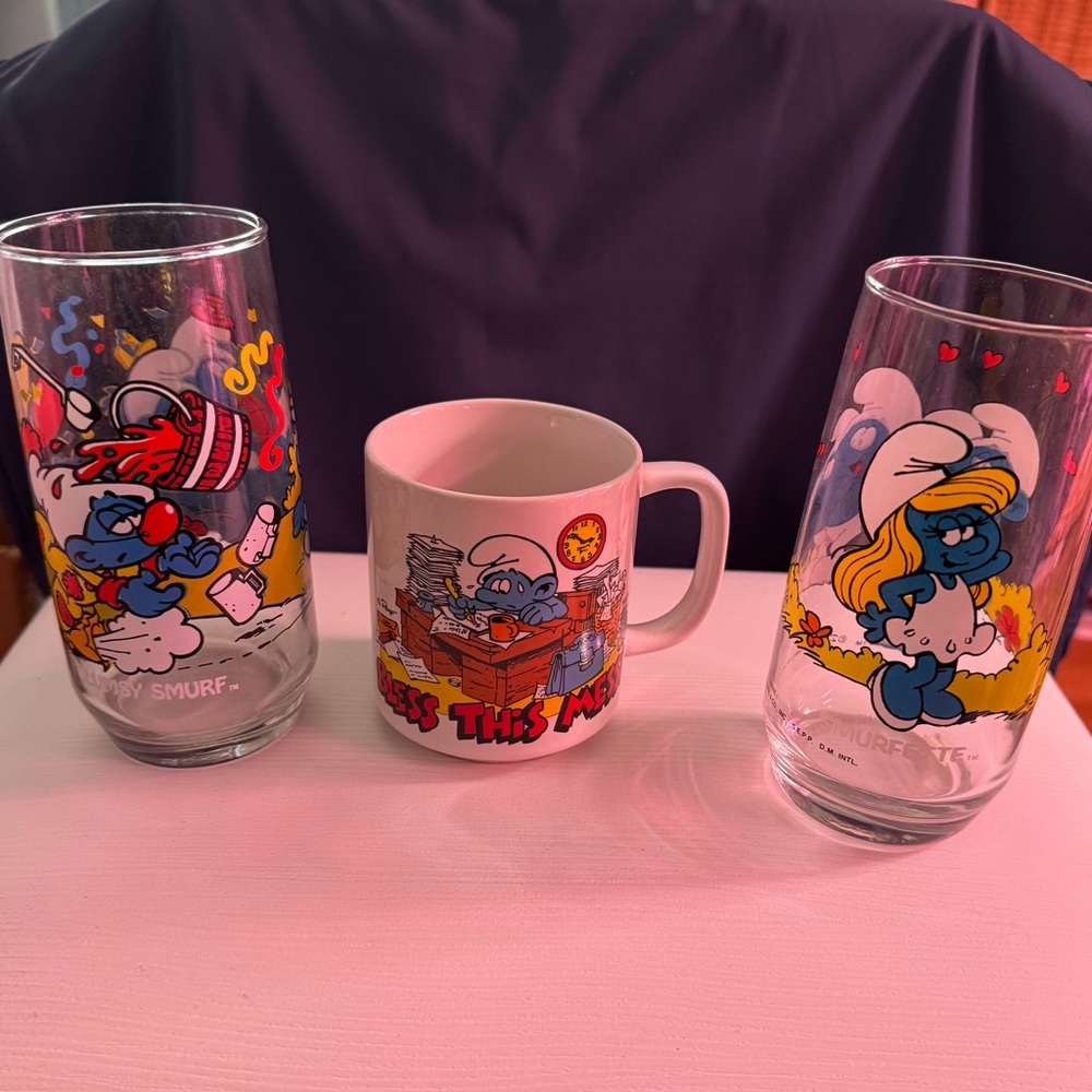 Smurf Character Glasses & Mug